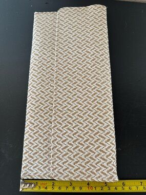 Men's Woven Tan and White Wallet - Minimalist Travel Card Sleeve